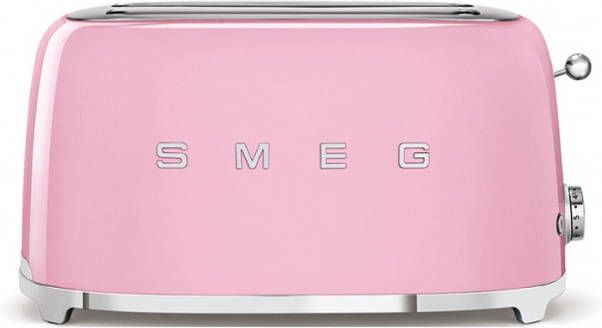 Smeg 50's Style broodrooster 2-slots extra lang TSF02PKEU roze