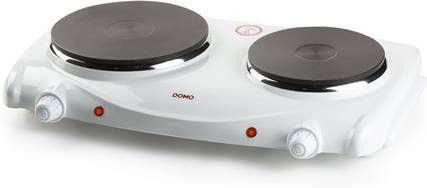 Domo elektrische kookplaat, 1000 1500W, wit