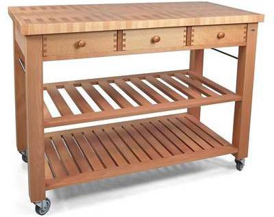 Butler Keukentrolley M-1200 3 Lades Kopshout