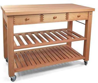 Butler Keukentrolley M-1200 3 Lades Hout