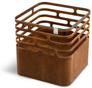 Höfats Cube Vuurkorf Roest Cortenstaal Vuurkorf Bruin