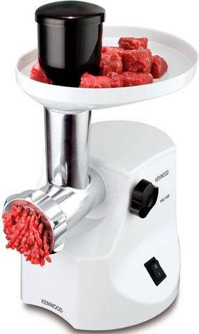 Kenwood Vleesmolen MG 450 2 worstenmaker opzet, 1 kibbeh opzet, 3 gatschijven