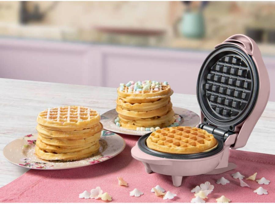 Bestron Miniwafelijzer AMW500P 550 W roze