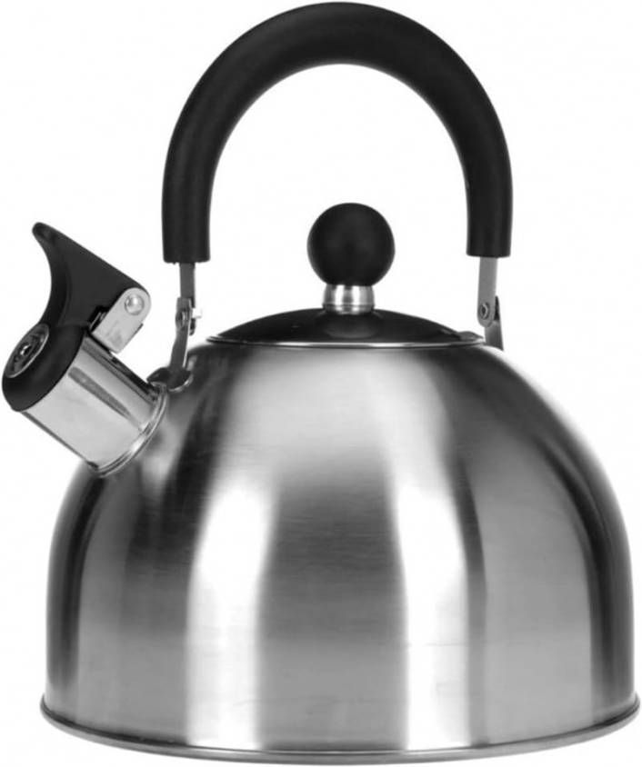Excellent Houseware Rvs Fluitketel/waterkoker 2, 5 Liter Zilver Fluitketels