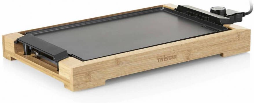 Tristar Bp 2786 Bakplaat Stijlvolle Bamboe Behuizing Bakoppervlakte 37 X 25 Cm