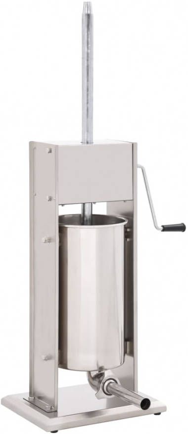 VIDAXL Worstenvuller handmatig 15 L roestvrij staal zilverkleurig